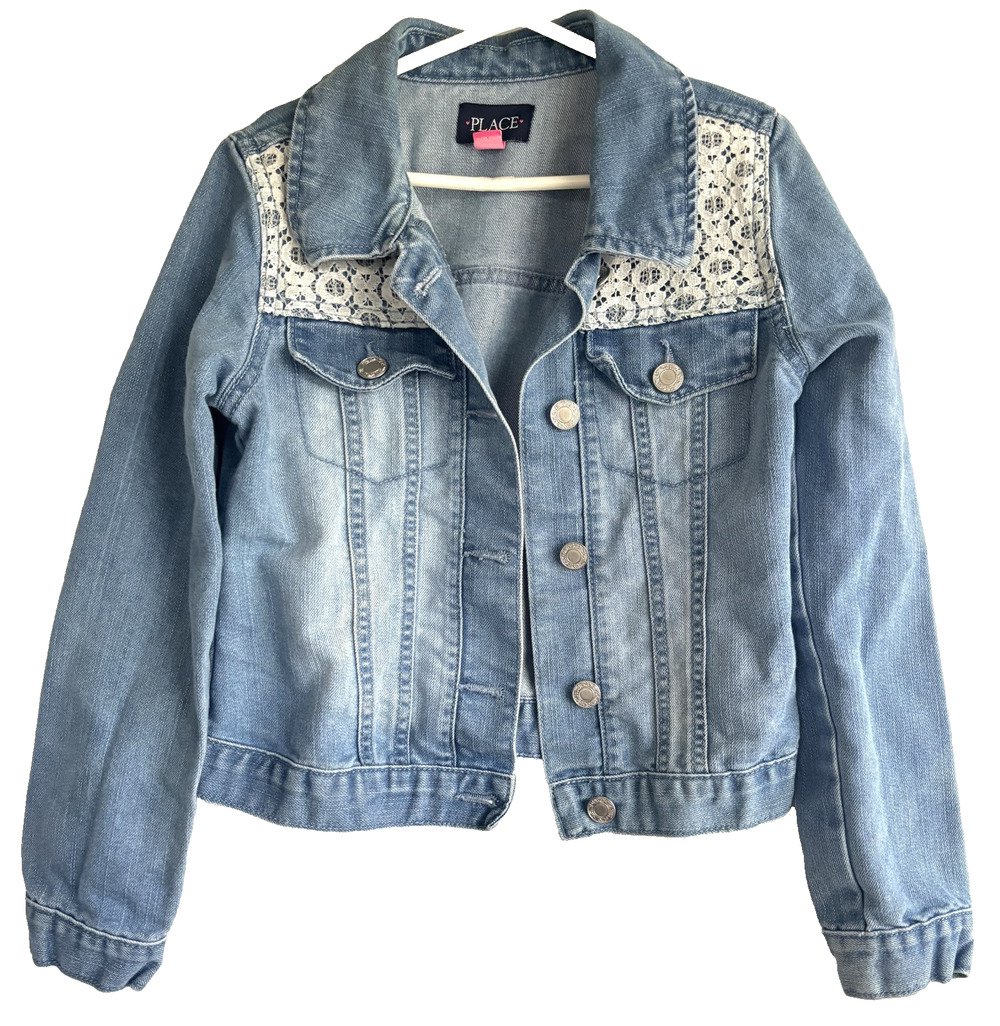 Children's Place Denim Jacket Kids Size M 7/8 long sleeve